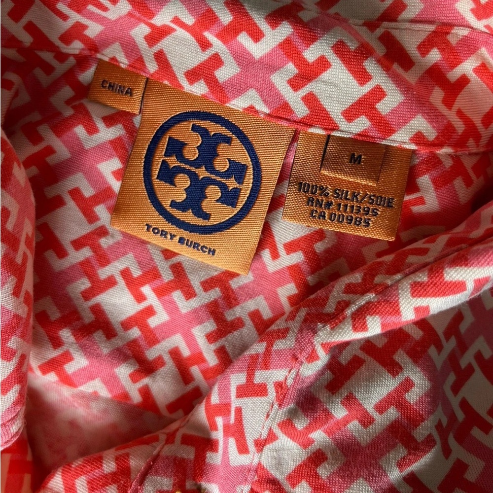 Tory Burch Red Patterned Shirt - Picture 4 of 5